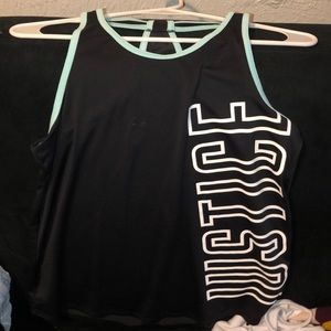 justice tank top!size:14-16 kids!